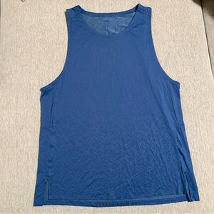Lululemon Mens Fast and Free Blue Airflow Singlet Tank XL